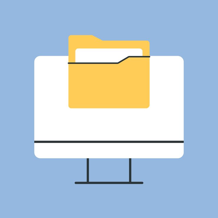 Vector 컴퓨터 작업 아이콘 파란 배경 프로그래밍 코드 작성 프로그래머 작업