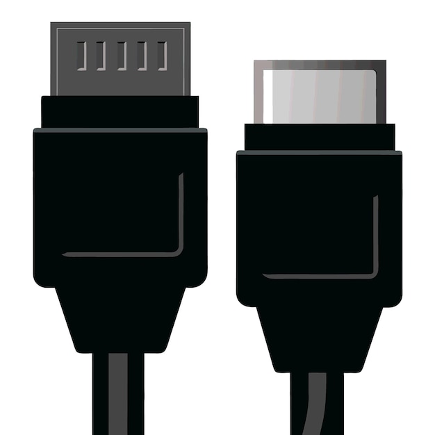 Computercomponenten, onderdelen en apparaten met SATA-kabelvector-stijlontwerp