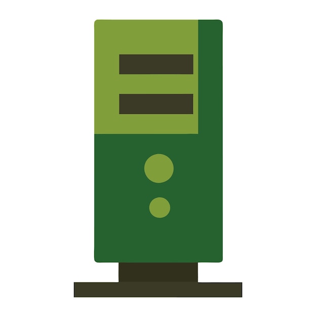 Computerhardwarecomponenten Delen en apparaten met centrale verwerkingseenheid CPU Vector stijl