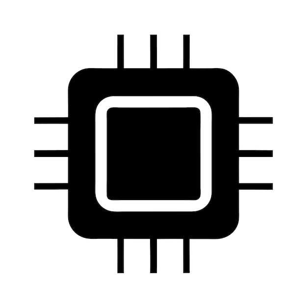 Computerhardwarecomponenten Delen en apparaten met centrale verwerkingseenheid CPU Vector stijl