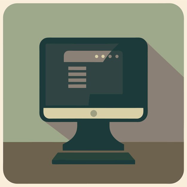 Computerhardwarecomponenten Delen en apparaten met een Vector Style-ontwerp van het besturingssysteem