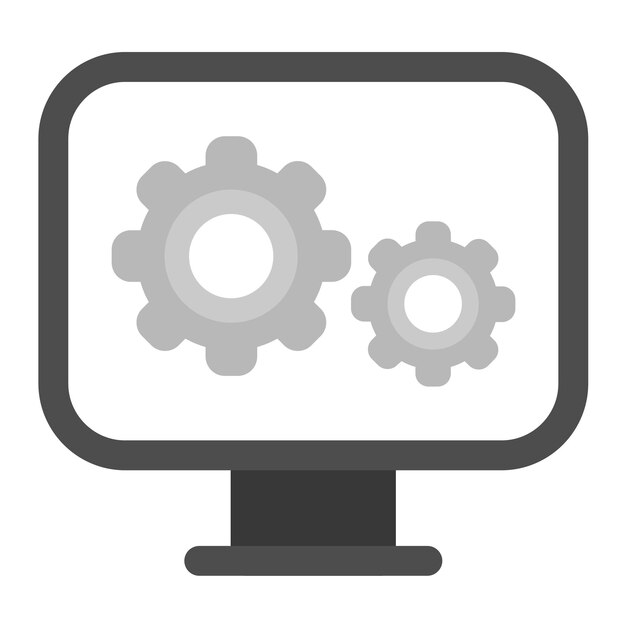 Computerinstellingen icoon vector afbeelding Kan worden gebruikt voor webmarketing