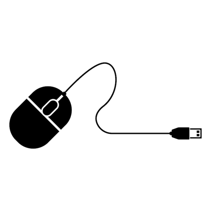 Vector computermuis logo vector sjabloon ontwerp illustratie