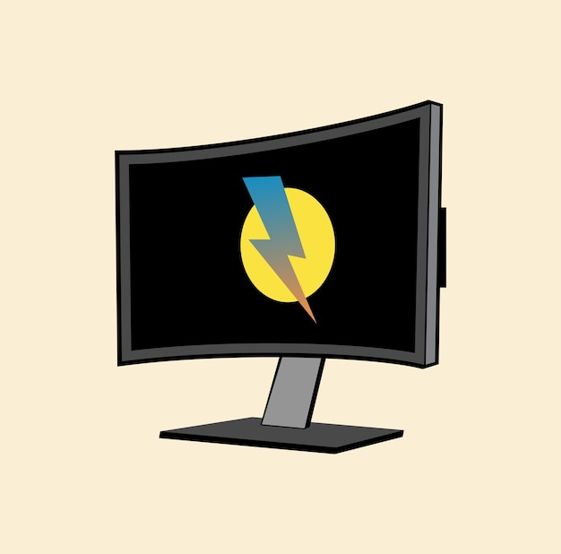 Computerscherm led lcd-monitor ontwerp illustratie