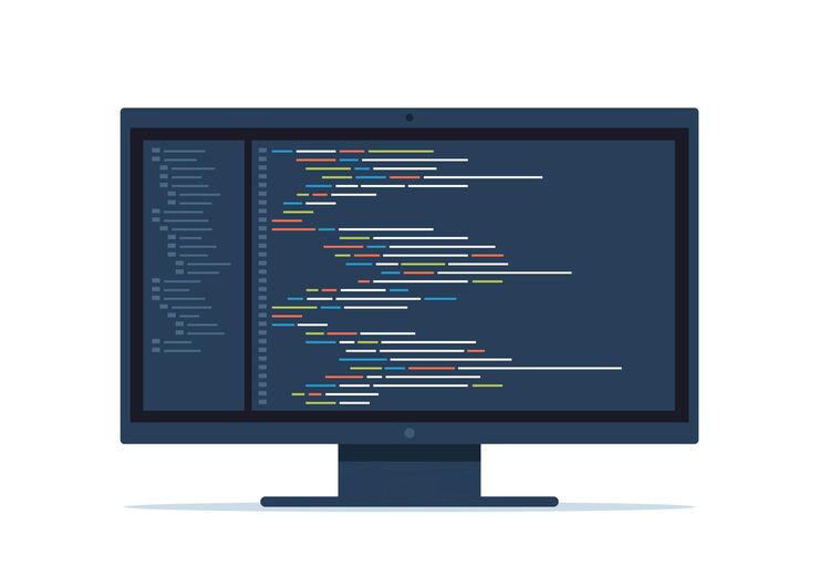Vector computersoftware codering vector concept programmering codering script java digitale programmacode