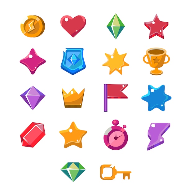 Computerspel icon set