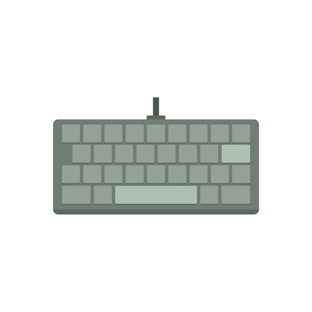 Computertoetsenbord pictogram Vlakke afbeelding van computertoetsenbord vector pictogram geïsoleerd op een witte achtergrond