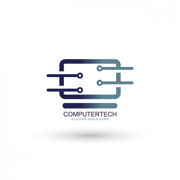 Vector computing company template logo