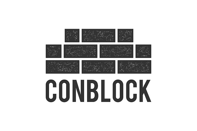 Conblock bakstenen werk gebouw logo ontwerp bouwplaats behang