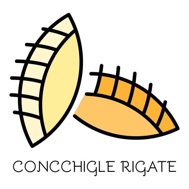 Vector concchigle rigate icon outline concchigle rigate vector icon color flat isolated on white