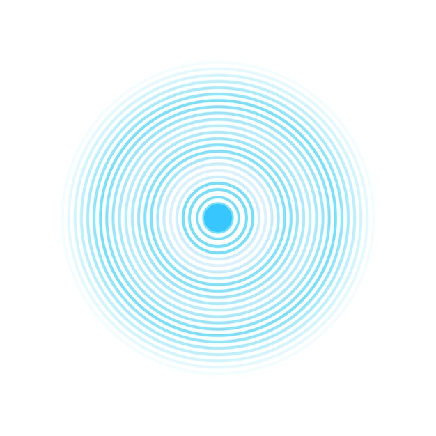 Concentric circles Circles with a common center Vector illustration