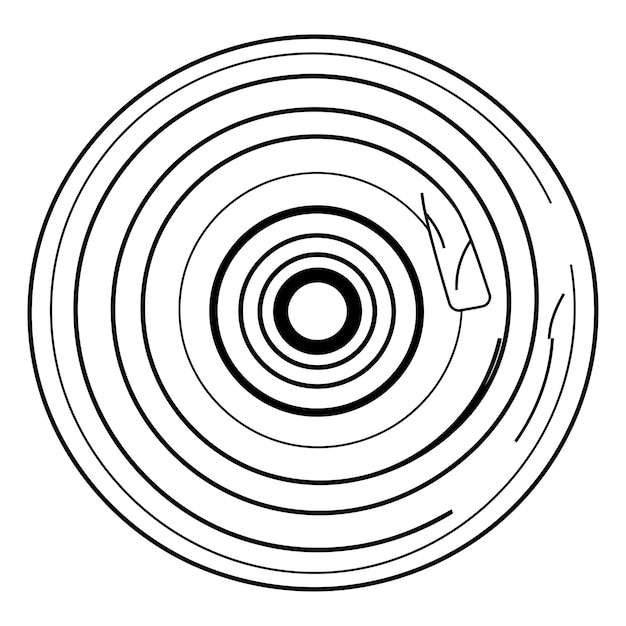 Vector concentric radial circles spiral swirl twirl element circular concentric lines