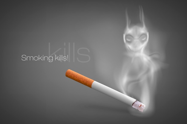 concept of anti-smoking.   illustration