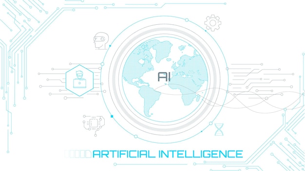 인공 지능의 개념과 정보에 대한 글로벌 네트워크 액세스