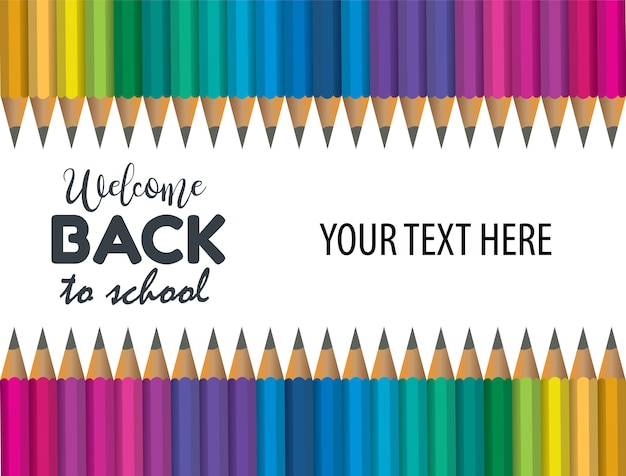 Vettore concetto di back to school background template