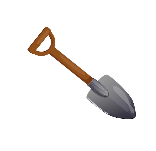 Концептуальный инструмент для копания лопаты для кемпинга. Эта иллюстрация представляет собой плоский векторный дизайн лопаты для кемпинга.