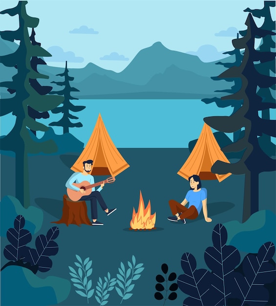 Concept of camping