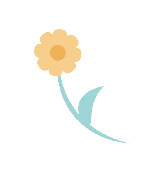 Concept Cartoon medieval fairy tale flower This illustration is a flat vector design of a flower