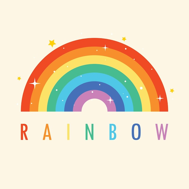 Vector concept of a colorful rainbow