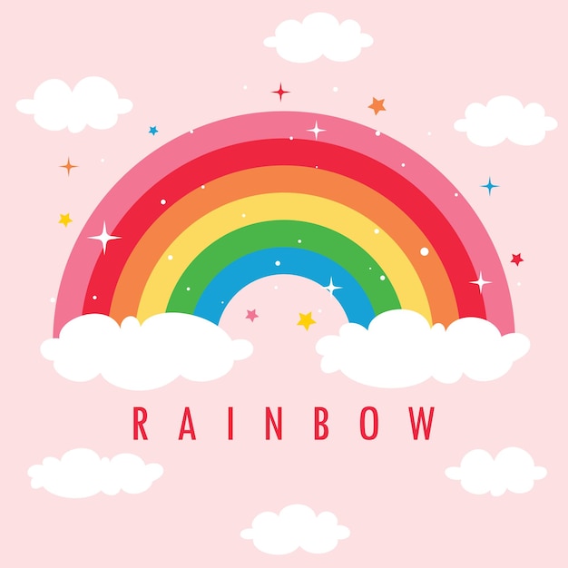 Vector concept of a colorful rainbow