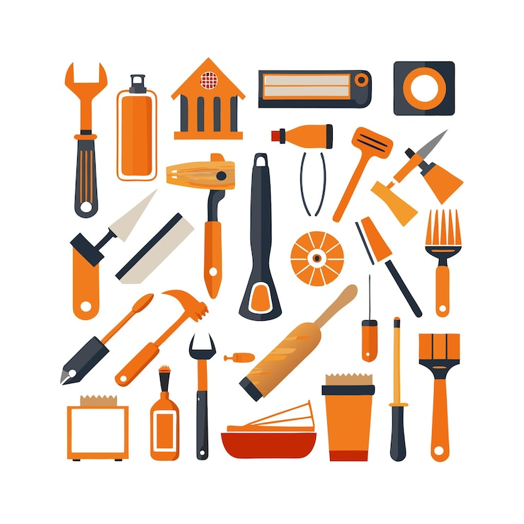 Vector concept of the construction aspect of real estate and development