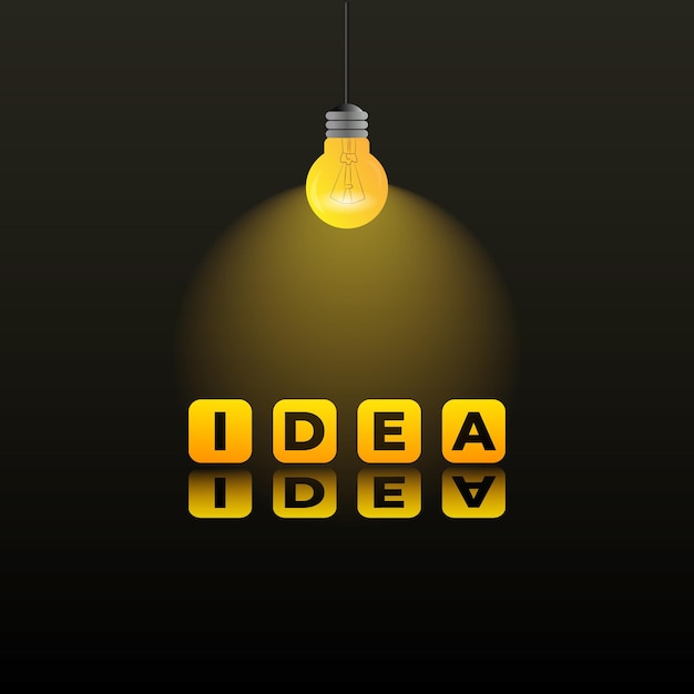 Vector concept creative idea with light bulb vector illustration