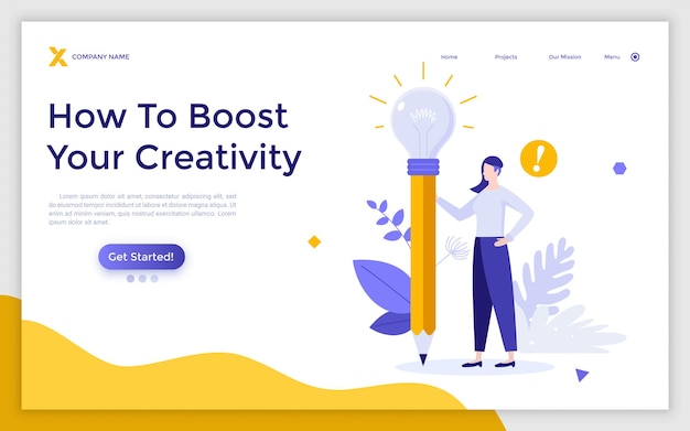 Vector concept of creativity boost, insight or inspirational idea for creative project