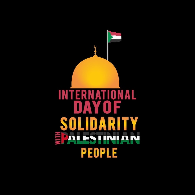 Concept design for international day of solidarity with palestinian people, november 29