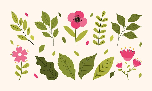 Vector concept design with colorful flowers