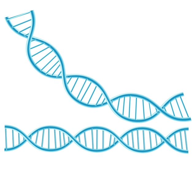 Concept dna on blue background