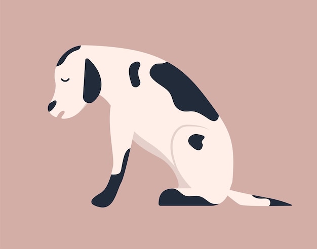 Concept Dog body language A beguiling flat vector illustration designed for web use