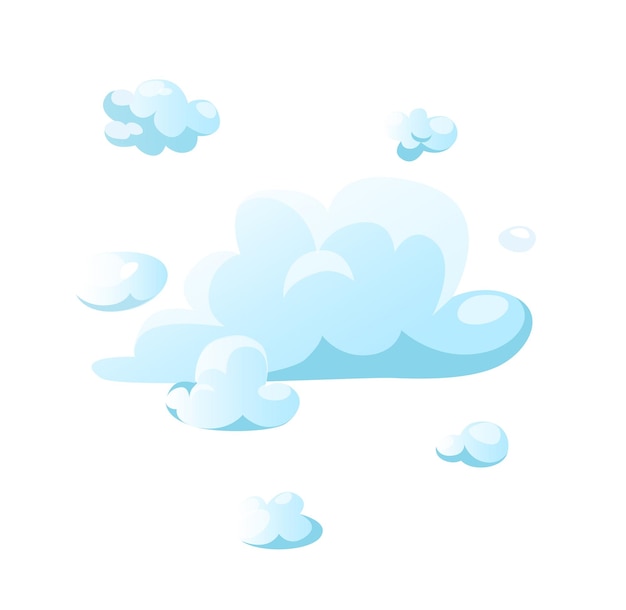 Concept dragon clouds this flat vector illustration features a simple cartoonstyle white cloud