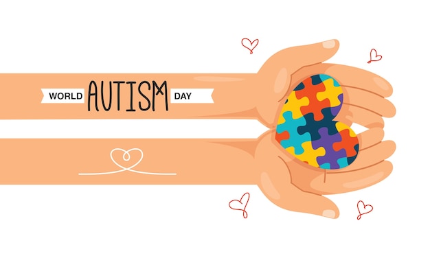 Concept drawing of autism awareness