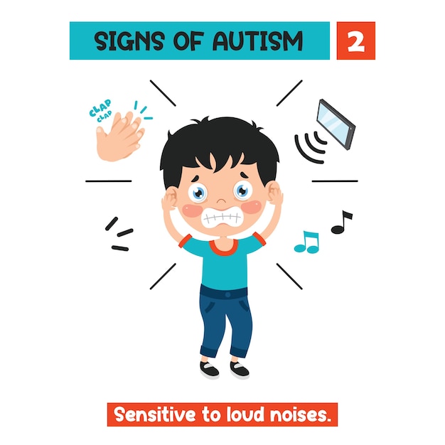 Concept drawing of autism awareness