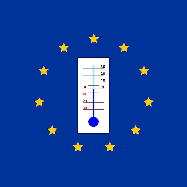 The concept of the energy crisis in Europe Increasing the price of natural gas for home heating