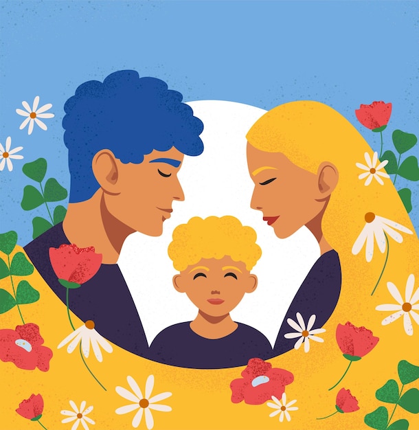 The concept of family love protection Peace in Ukrainian families