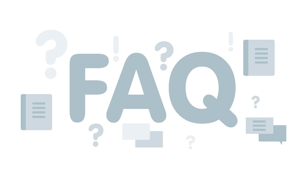 FAQ 웹사이트 배너에 대한 개념입니다. 자주 묻는 질문이나 질문에 대한 벡터 일러스트레이션 개념