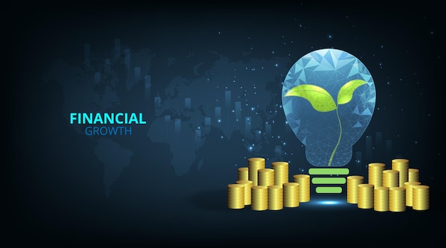 Concept of financial investment growth