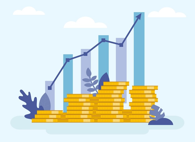 Vector concept financieel businessplan