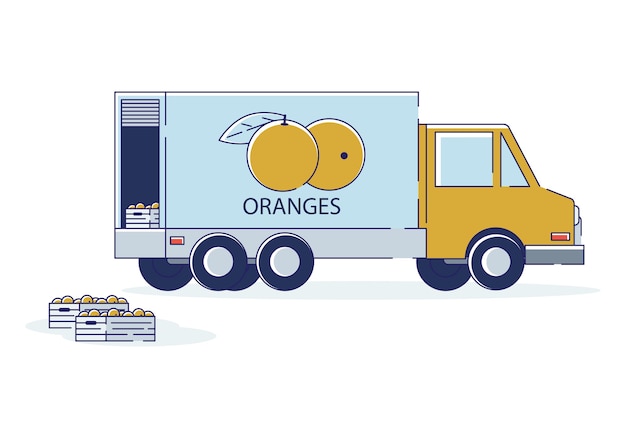 Vector concept of fruits global import