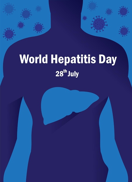 Concept of hepatitis vector illustration banner or poster for world hepatitis day