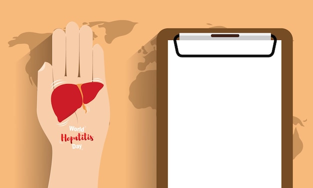 Vector concept hepatitis vectorillustratiebanner of affiche voor wereldhepatitisdag