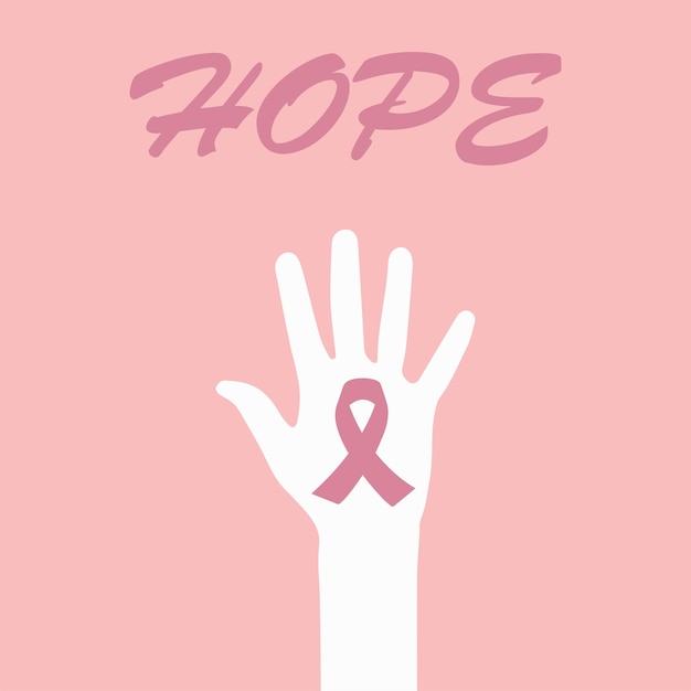 The concept of hope and support.  Pink ribbon is a symbol of breast cancer awareness