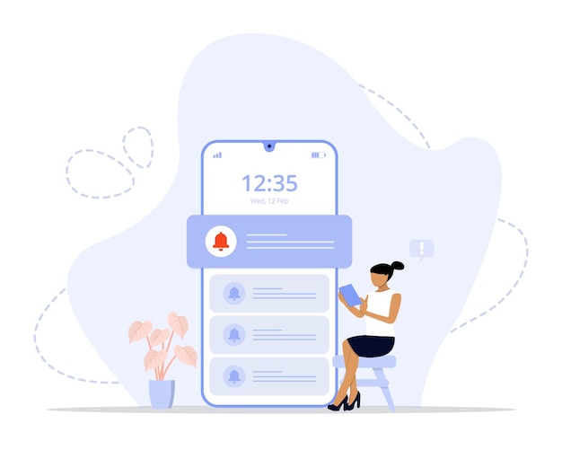 Concept illustratie pushmeldingen