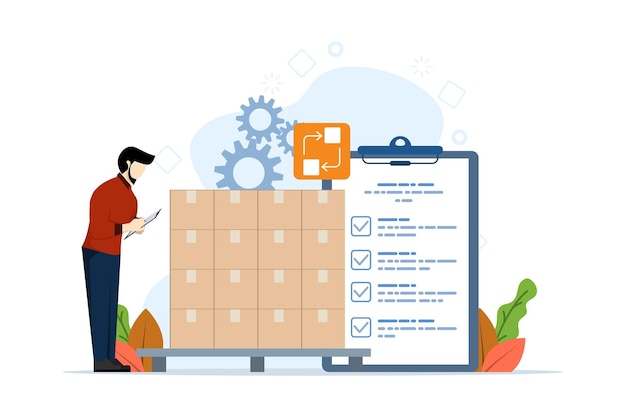 The concept of an inventory control system or control of incoming and outgoing goods