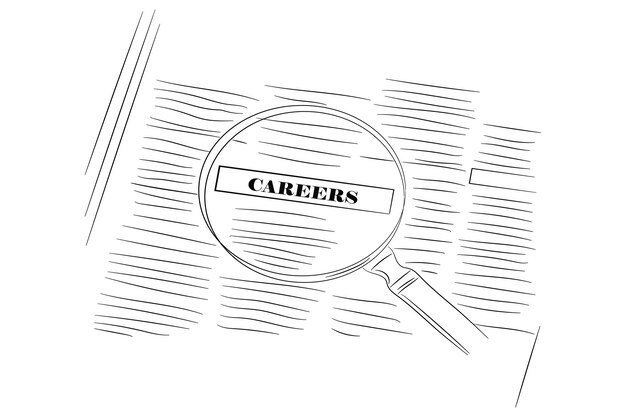 Premium Vector  Concept of job seeking process and recruitment ads on media vector illustration 
