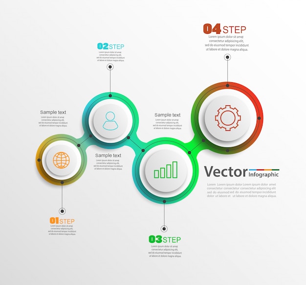 Concept kleurrijke infographic met bedrijfspictogrammen