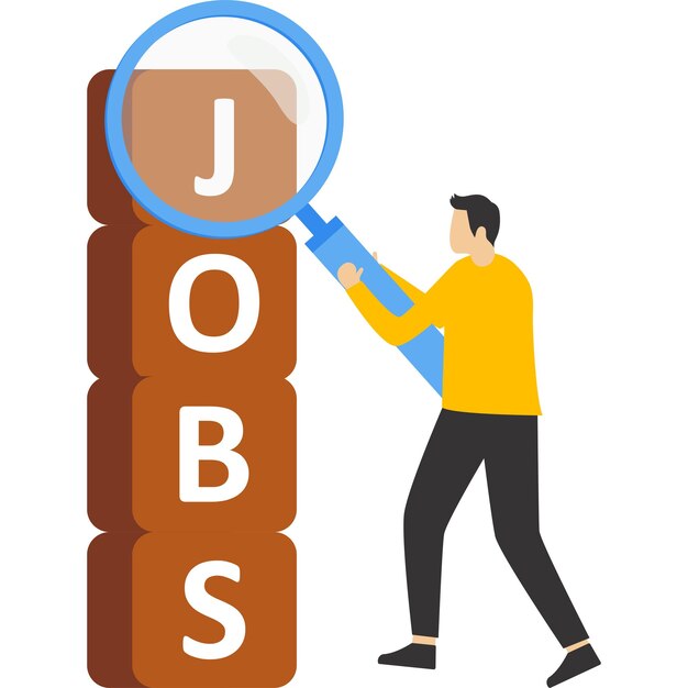 Concept Looking for job recruitment or opportunity of candidate to find job and right employer sma