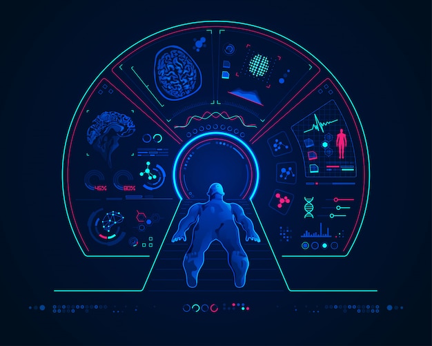 Concept of medical technology with mri scan