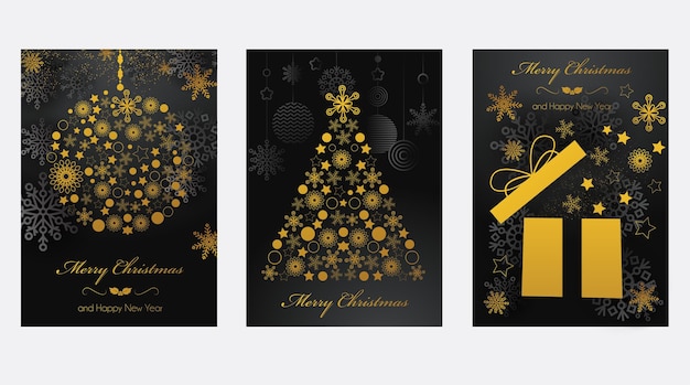 Vector concept of merry christmas and happy new year